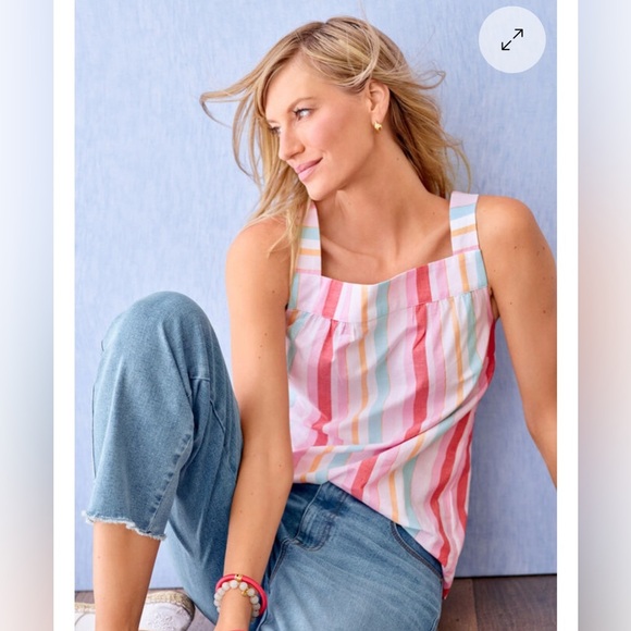 Talbots Tops - Striped Multicolor Sleeveless Top